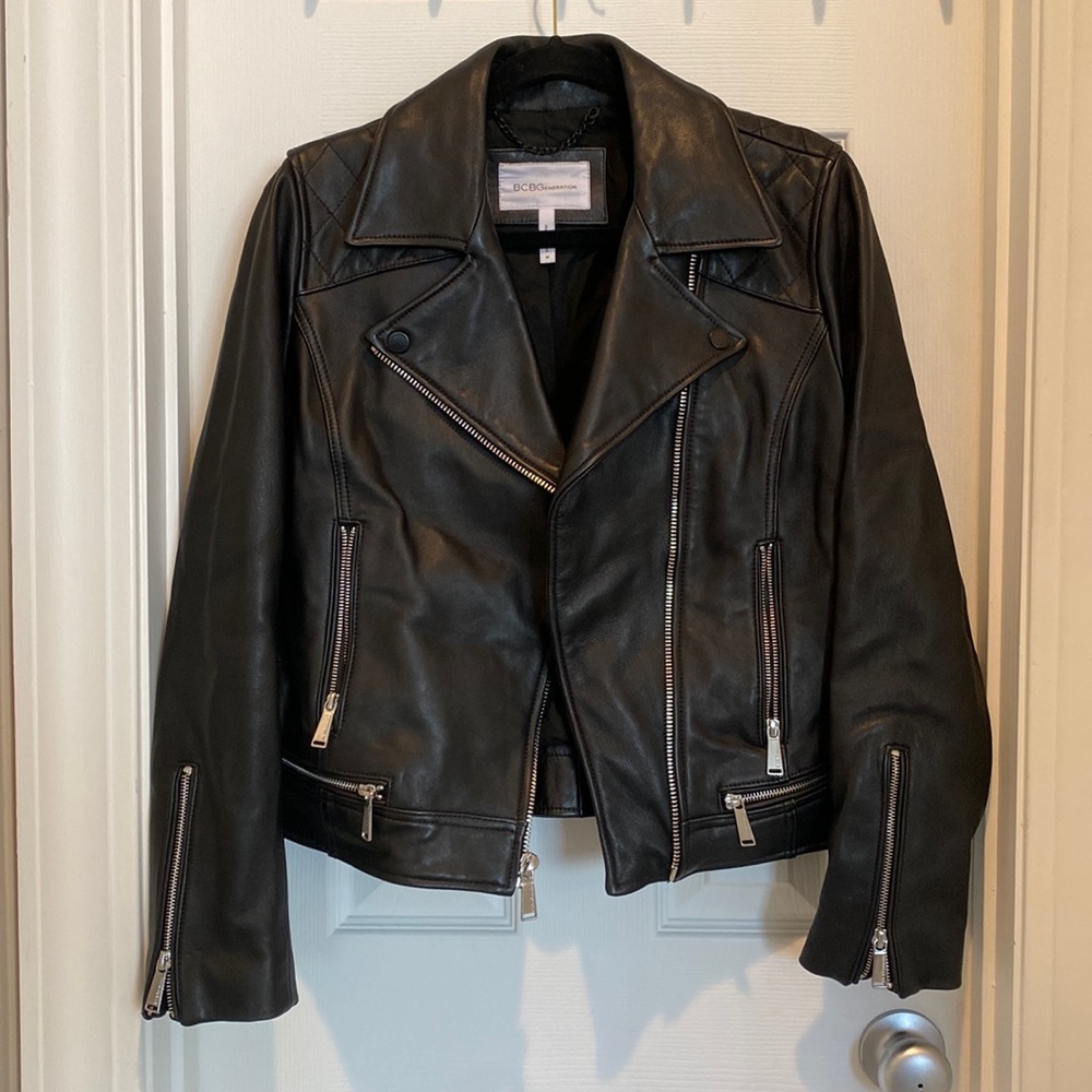 Like New BCBG Leather Jacket